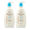 Picture of Aveeno Baby Daily Moisture Body Lotion for Sensitive Skin, Hypoallergenic Moisturizing Baby Lotion with Nourishing Oat to Deeply Moisturize Baby's Skin, Fragrance-Free, 18 fl. oz, 2 Pack