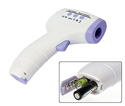 Picture of C-zone Body Infrared Thermometer Non-contact Digital IR Temperature Gun with LCD Display for Baby Child and Adult-White and Purple