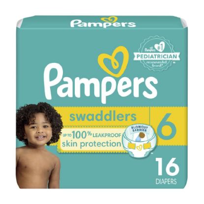 Picture of Pampers Baby Diapers - Swaddlers - Size 6, 16 Count, Ultra Absorbent Disposable Infant Diaper