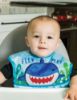 Picture of Tiny Twinkle Mess-Proof Baby Bib - Waterproof Bib for Baby Boy or Girl - Machine Washable - Adjustable Closure - PVC BPA & Phthalate Free -Great for Travel - Baby Food Bibs (3 Pack, Sloth, Shark,