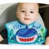 Picture of Tiny Twinkle Mess-Proof Baby Bib - Waterproof Bib for Baby Boy or Girl - Machine Washable - Adjustable Closure - PVC BPA & Phthalate Free -Great for Travel - Baby Food Bibs (3 Pack, Sloth, Shark,