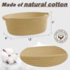 Picture of Pro Goleem Small Woven Basket with Gift Bags and Ribbons Durable Baskets for Gifts Empty Small Rope Basket for Storage 12"X 8" X 5" Baby Toy Basket with Handles, Khaki