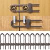 Picture of Jetec 10 Pieces Cabinet Locks for Babies, U-Shaped Proofing Drawers Safety Child Locks Adjustable, Easy to Use Childproof Latch for Knob Handle on Kitchen Door Storage Cupboard Closet (Brown)