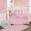 Picture of 2 Pack Fitted Crib Sheets for Girls in 100% Jersey Knit Cotton - Baby Girl Crib Mattress Sheets in Pink and Purple Heart and Polka Dot Designs by Everyday Kids; Sweet Baby Girl Nursery Theme