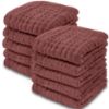 Picture of Comfy Cubs Muslin Baby Washcloths 10 Pack - Soft 6-Layer Cotton Wash Cloths for Sensitive Skin - 10"x10" Large, Gentle, Absorbent Infant Essentials for Newborn and Toddlers - (Wine)