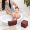 Picture of Comfy Cubs Muslin Baby Washcloths 10 Pack - Soft 6-Layer Cotton Wash Cloths for Sensitive Skin - 10"x10" Large, Gentle, Absorbent Infant Essentials for Newborn and Toddlers - (Wine)