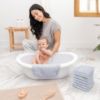 Picture of Comfy Cubs Muslin Baby Washcloths 10 Pack - Soft 6-Layer Cotton Wash Cloths for Sensitive Skin - 10"x10" Large, Gentle, Absorbent Infant Essentials for Newborn and Toddlers - (Slate)