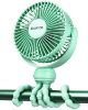 Picture of Gaiatop Mini Portable Stroller Fan, Battery Operated Small Clip on, Detachable 3 Speed Rechargeable, 360° Rotate Flexible Tripod Better Cooling for Car Seat Crib Treadmill Travel Green