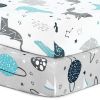Picture of BROLEX Baby Fitted Crib Sheets: Kid Crib Sheets - Set of 2 for Toddler Standard Size Crib Mattress for Boys and Girls - Jersey Knit Crib Bed Sheets Space Planet