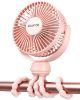 Picture of Gaiatop Mini Portable Stroller Fan, Battery Operated Small Clip on Fan, Detachable 3 Speed Rechargeable 360° Rotate Flexible Tripod Handheld Desk Cooling Fan for Car Seat Crib Treadmill Travel Pink
