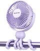 Picture of Gaiatop Mini Electric Fan with 360 Rotation, 5.5mm Gaps, Rechargeable Battery, 3 Speeds, Purple