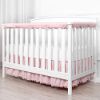 Picture of TILLYOU 3-Piece Padded Baby Crib Rail Cover Protector Set from Chewing, Safe Teething Guard Wrap for Standard Cribs, 100% Silky Soft Microfiber Polyester, Fits Side and Front Rails, Pink