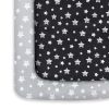 Picture of Pack and Play Sheets, 2 Pack Mini Crib Sheets, Stretchy Playard Fitted Sheet, Compatible with Graco Pack n Play, Soft and Breathable Material, Grey & Black