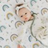 Picture of Pack n Play Sheets, BROLEX 2 Pack Mini Crib Sheets,Stretchy Portable Fitted Playard Sheet Set, Convertible Playard Mattress Cover,Ultra Soft Breathable Material,Rainbow Stars