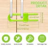 Picture of Jetec 10 Pieces Cabinet Locks for Babies, U-Shaped Proofing Drawers Safety Child Locks Adjustable, Easy to Use Childproof Latch for Knob Handle on Kitchen Door Storage Cupboard Closet (Green)