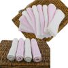 Picture of Synrroe Burp Cloths Large, Muslin Burp Cloths for Baby Girls and Boys, Pack of 10 Extra Absorbent and Soft Muslin, 6 Layers 20 by 10 Inches 100% Cotton (Pink-White 10 Pack)