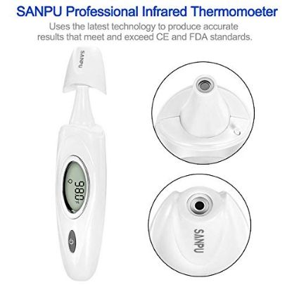 Picture of SANPU Ear and Forehead Thermometer Accurate Measurement Temperature,Used for Anybody, for Baby, for Children and for Adults