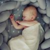 Picture of LOAOL Baby Crib Bumper Knotted Braided Plush Nursery Cradle Decor Newborn Gift Pillow Cushion Junior Bed Sleep Bumper (3 Meters, Gray)