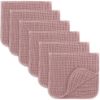 Picture of Comfy Cubs Muslin Burp Cloths 20" x 10", Pack of 6 - Large, 6-Layer, Ultra Absorbent 100% Cotton for Baby Drool and Messes - Soft, Safe & Gentle Baby Burp Cloths Set for Boys & Girls - Mauve