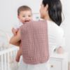 Picture of Comfy Cubs Muslin Burp Cloths 20" x 10", Pack of 6 - Large, 6-Layer, Ultra Absorbent 100% Cotton for Baby Drool and Messes - Soft, Safe & Gentle Baby Burp Cloths Set for Boys & Girls - Mauve