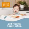 Picture of NumNum Baby Spoons Set, Pre-Spoon GOOtensils for Kids Aged 6+ Months - First Stage, Baby Led Weaning (BLW) Spoon - Self Feeding, Silicone Toddler Food Utensils - 1-Pack, 4 Spoons