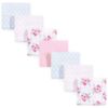 Picture of Luvable Friends Unisex Baby Cotton Flannel Receiving Blankets, Floral 7-Pack, One Size