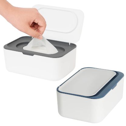 Picture of 2 Pack Wipes Dispenser, Wipe Holder for Baby & Adult, Seposeve Refillable Wipe Container, Keeps Wipes Fresh, One-Handed Operation. Non-Slip, Easy Open/Close Wipes Pouch Case