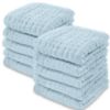 Picture of Comfy Cubs Muslin Baby Washcloths 10 Pack - Soft 6-Layer Cotton Wash Cloths for Sensitive Skin - 10"x10" Large, Gentle, Absorbent Infant Essentials for Newborn and Toddlers - (Sky Blue)