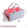 Picture of Mr. Pen- Baby Diaper Caddy Organizer, Pink Inside, Diaper Organizer, Car Diaper Caddy, Baby Caddy Organizer, Portable Diaper Caddy, Diaper Organizer for Changing Table, Baby Organizer for Nursery