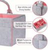Picture of Mr. Pen- Baby Diaper Caddy Organizer, Pink Inside, Diaper Organizer, Car Diaper Caddy, Baby Caddy Organizer, Portable Diaper Caddy, Diaper Organizer for Changing Table, Baby Organizer for Nursery