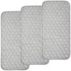 Picture of BlueSnail Quilted Thicker Waterproof Changing Pad Liners 3 Count(Gray 13” x 27”)