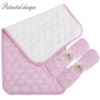 Picture of BlueSnail Quilted Thicker Waterproof Changing Pad Liners,3 Count(Pink 13” x 27”)