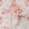 Picture of BROLEX Baby Fitted Crib Sheets: Kid Crib Sheets - Set of 2 for Toddler Standard Size Crib Mattress for Boys and Girls - Jersey Knit Crib Bed Sheets Pink Blossom