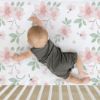 Picture of BROLEX Baby Fitted Crib Sheets: Kid Crib Sheets - Set of 2 for Toddler Standard Size Crib Mattress for Boys and Girls - Jersey Knit Crib Bed Sheets Pink Blossom