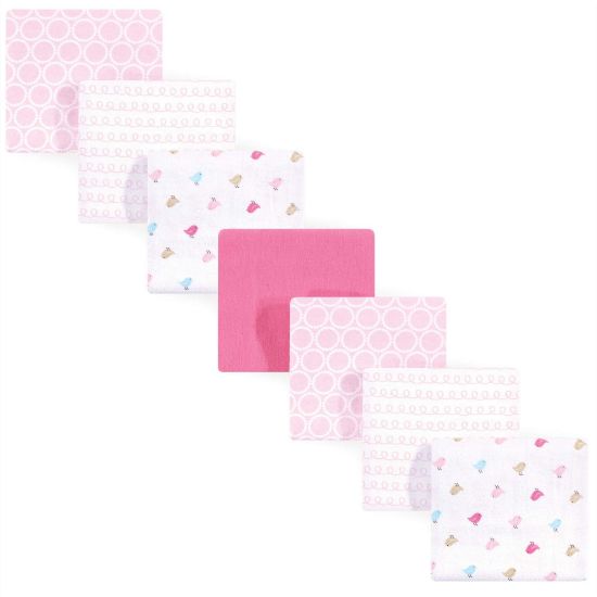 Picture of Luvable Friends Unisex Baby Cotton Flannel Receiving Blankets, Birdies 7-Pack, One Size
