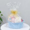 Picture of ABenkle Small Basket with Handles - Decorative Durable Rope Woven Storage Bin Shelf Storage Organizer Cube, Easter Baby Gift Basket, 12"x8"x5", Blue