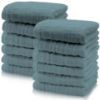 Picture of Cute Castle 12 Pack Muslin Baby Washcloths - Large 12'' by 12'' - Ultra Soft 100% Cotton - Super Absorbent Burp Cloths for Unisex, Boy, Girl -Dark Green