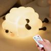 Picture of Remote-Controlled Night Light for Kids, 10-Level Dimmable, 15/30/60 Min Timer, Food-Grade Silicone, Cute Touch Lamp, Rechargeable Bedside Companion - Adorable Gifts for Baby and Children's Décor Black