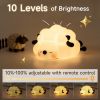 Picture of Remote-Controlled Night Light for Kids, 10-Level Dimmable, 15/30/60 Min Timer, Food-Grade Silicone, Cute Touch Lamp, Rechargeable Bedside Companion - Adorable Gifts for Baby and Children's Décor Black