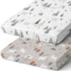 Picture of Pack n Play Sheets, BROLEX 2 Pack Mini Crib Sheets,Stretchy Portable Fitted Playard Sheet Set, Convertible Playard Mattress Cover,Ultra Soft Breathable Material,Snowy Forest