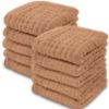 Picture of Comfy Cubs Muslin Baby Washcloths 10 Pack - Soft 6-Layer Cotton Wash Cloths for Sensitive Skin - 10"x10" Large, Gentle, Absorbent Infant Essentials for Newborn and Toddlers - (Caramel)