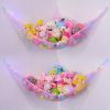 Picture of Basumee Stuffed Animals Net or Hammock with LED Light Hanging Toy Net Hammock for Stuffed Animals Storage Stuff Animals Hammocks for Nursery Kids Room with Remote Control, 8 Kinds of Lights(Pack of 2)