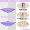 Picture of Basumee Stuffed Animals Net or Hammock with LED Light Hanging Toy Net Hammock for Stuffed Animals Storage Stuff Animals Hammocks for Nursery Kids Room with Remote Control, 8 Kinds of Lights(Pack of 2)