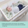 Picture of BROLEX 2 Pack Mini Crib Sheets, Stretchy Portable Fitted Playard Sheet Set, Convertible Playard Mattress Cover, Ultra Soft Breathable Material, Giraffe Leaf