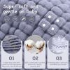 Picture of Looxii Muslin Burp Cloths 100% Cotton Muslin Cloths Large 20''x10'' Extra Soft and Absorbent 6 Pack Baby Burping Cloth for Boys and Girls White+Gray