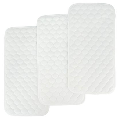 Picture of BlueSnail Quilted Thicker Waterproof Changing Pad Liners,3 Count(Snow White 13” x 27”)