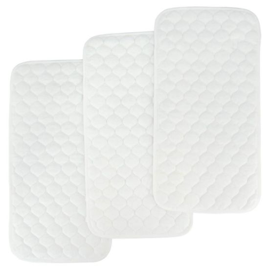 Picture of BlueSnail Quilted Thicker Waterproof Changing Pad Liners,3 Count(Snow White 13” x 27”)