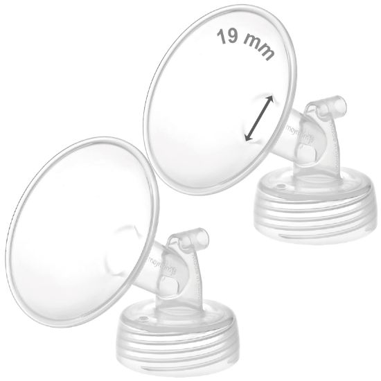 Picture of Maymom Wide Neck Pump Part Compatible with Spectra S1/S2 Pumps; Incl Wide Mouth Flange; Not Original; Replaces Spectra Shield (19 mm Two Flanges)