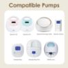Picture of Maymom Wide Neck Pump Part Compatible with Spectra S1/S2 Pumps; Incl Wide Mouth Flange; Not Original; Replaces Spectra Shield (19 mm Two Flanges)