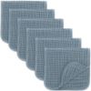Picture of Comfy Cubs Muslin Burp Cloths 20" x 10", Pack of 6 - Large, 6-Layer, Ultra Absorbent 100% Cotton for Baby Drool and Messes - Soft, Safe & Gentle Baby Burp Cloths Set for Boys & Girls - Pacific Blue